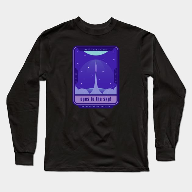 Official eegooblago meteorites "until next time... eyes to the sky!" Meteorite Long Sleeve T-Shirt by Meteorite Factory